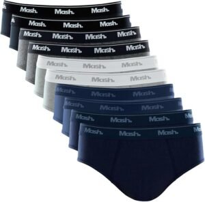 Kit 10 Cuecas Slip Algodão, Mash, Masculino